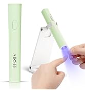 AIRSEE Mini Handheld UV Light for Gel Nails with Stand,Portable Rechargeable Nail Lamps,2 Timers ...