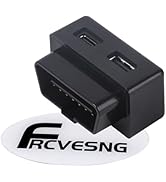 FRCVESNG Car OBD Power Adapter, PD 30W OBD Male to Type-C USB Female Charger DC12-24V OBD Car Cha...