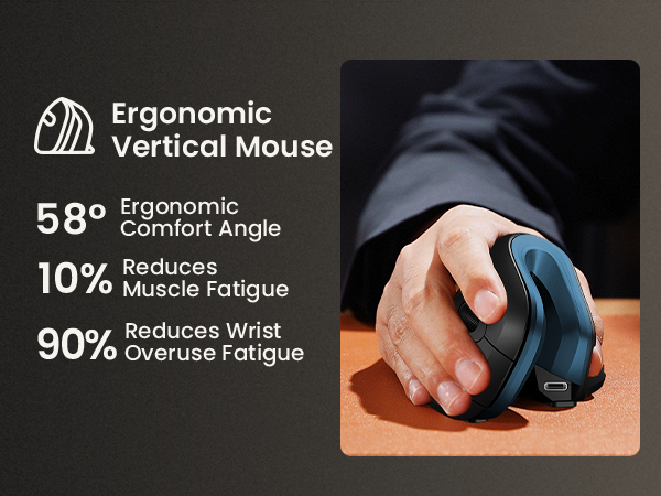 Bluetooth Rechargeable Vertical Mouse