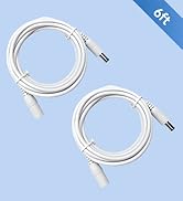 ANLINK 2 Pack 6ft 2M DC Power Extension Cable, 2PCS DC 12V Power Adapter Extension Cord 5.5mm x 2...