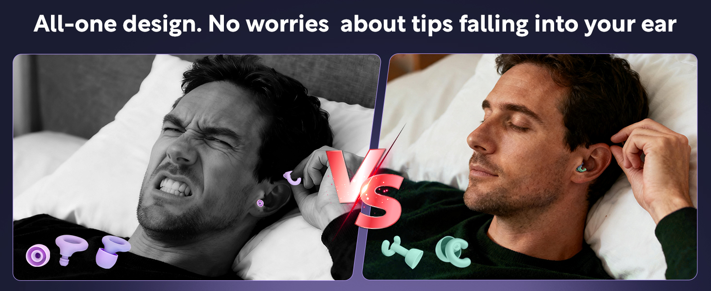 All-one design. No worries about tips falling into your ear