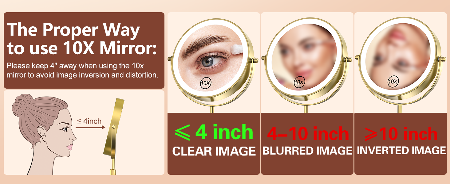 magnified makeup mirror