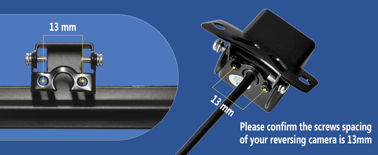 backup camera bracket back up license plate mount rear holder frame black aluminum car tag view