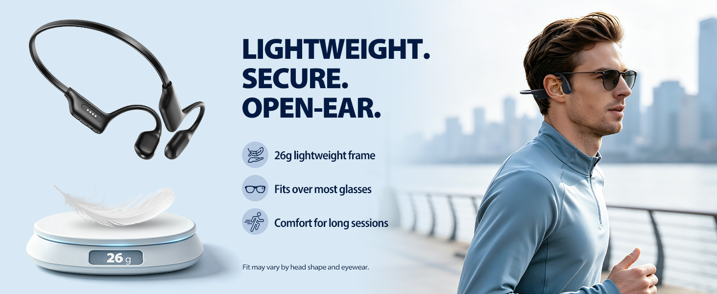 Lightweight Bone Conduction Headphones Waterproof