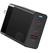 GaN Super Fast USB c Wall Charger 65w Trio Adapter for MacBook Pro 13