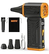 Compressed Air Duster, 130K RPM Powerful Cordless Electric Mini Blower with Display, 10-Gear Adju...