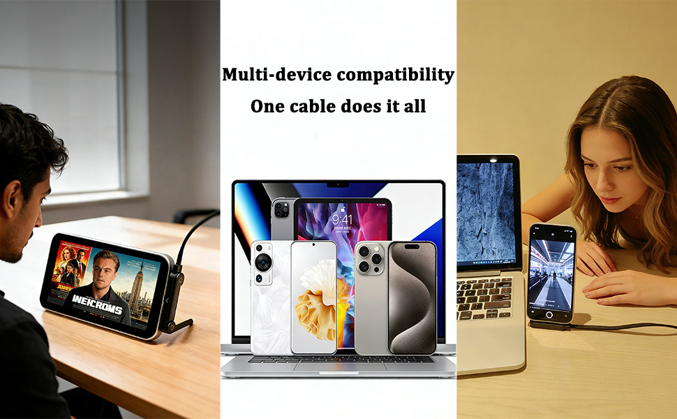 Multi-device compatibility One cable does it all