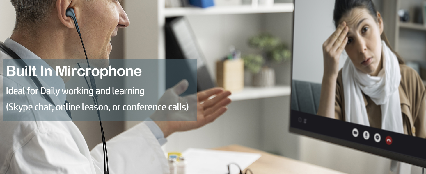 computer earphones for laptop earbuds with microphone for pc laptop earbuds