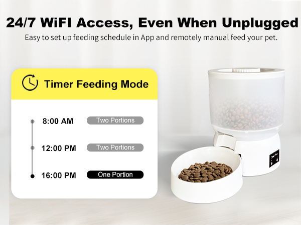 Darlipet cat automatic feeder is available for 24/7 WiF remote access