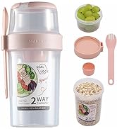 Daasigwaa Breakfast On The Go Cups, Salad Cup To Go, Take And Go Yogurt Cereal Overnight Oats Sna...