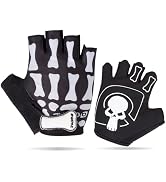Azarxis Skeleton Gloves Adjustable Lightweight Racing Skull Sports Work Bone Gloves Anti-Slip Bre...