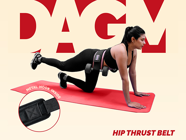 Premium hip thrust belt with padded support for squats and glute workouts