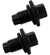 2-Pack M14×1.5 Oil Drain Plug Compatible with Jeep Wrangler 2001-2020, Replacement for 6506214AA,...