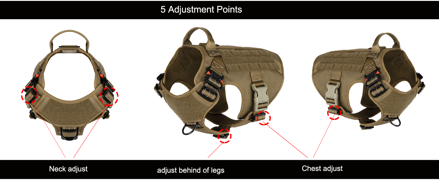 dog harness adjust