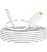 jojobnj Lightning to HDMI Cable 6ft HDMI Cable for iPhone Digital AV Adapter, 1080P HD Video Sync...