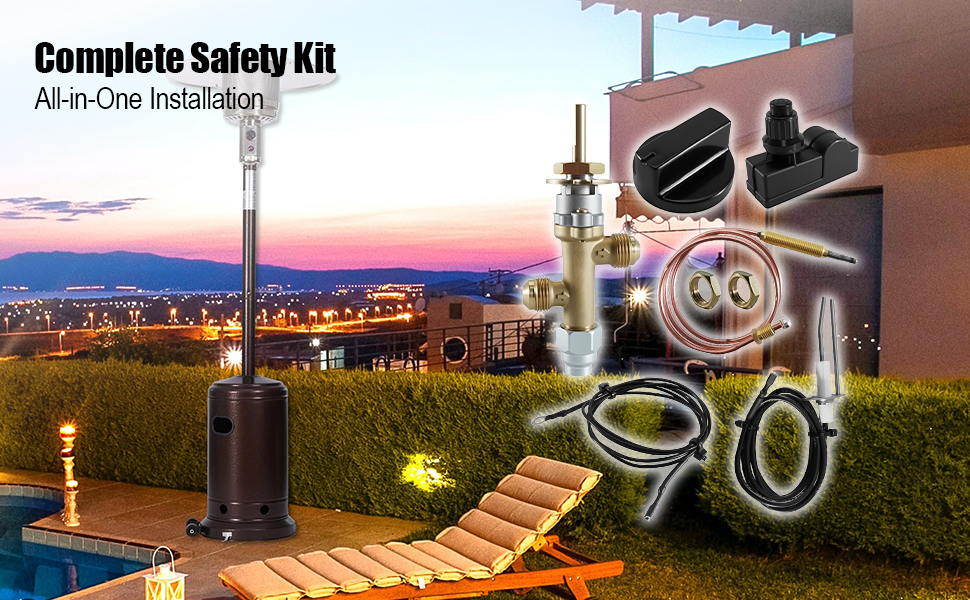 Gas Fireplace Fire Pit Flame Failure Safety Control Valve Kit