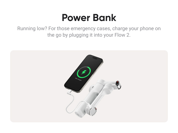 Intsa360 Flow 2 White Gimbal Stabilizer for Smartphone