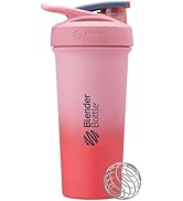 BlenderBottle Strada Sleek Shaker Cup Insulated Stainless Steel Water Bottle with Wire Whisk, 25-...