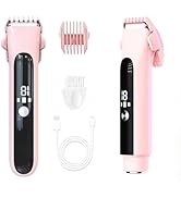 Professional 2-in-1 Bikini Trimmer for Women, Painless Dual Head Electric Shaver &amp; Razor, IPX7 Wa...