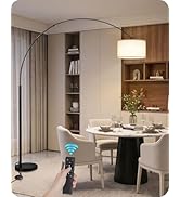 82" Tall Arc Floor Lamp for Living Room, Large Floor lamp with Remote and Foot Switch, Adjustable...