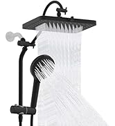 Hibbent Upgraded cUPC Certified 13'' Shower Head Combo, High Pressure 5 Spray Rainfall Showerhead...