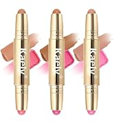 Kaely Contour Blush Multiuse Stick Makeup, Cream Bronzer Contouring Sticks Palette Face Make Up S...