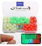 Dovesun Soft Rubber Fishing Beads Fishing Bait Eggs Accessories 7 Colors with Tackle-Box 0.23in(6...