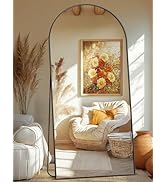 Arched Full Length Mirror, Black Standing Mirror, 75