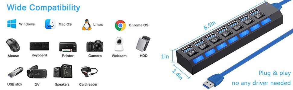 multiport usb extender for laptop pc