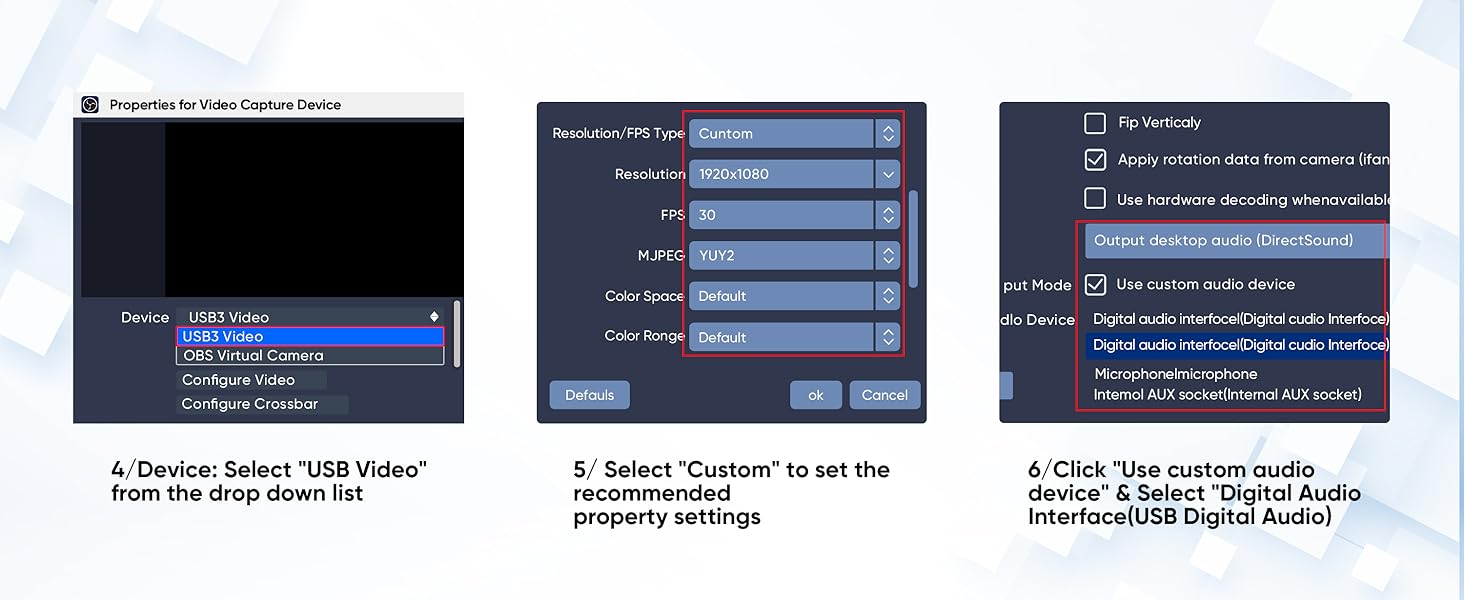 HDMI Capture Card Compatible with OBS