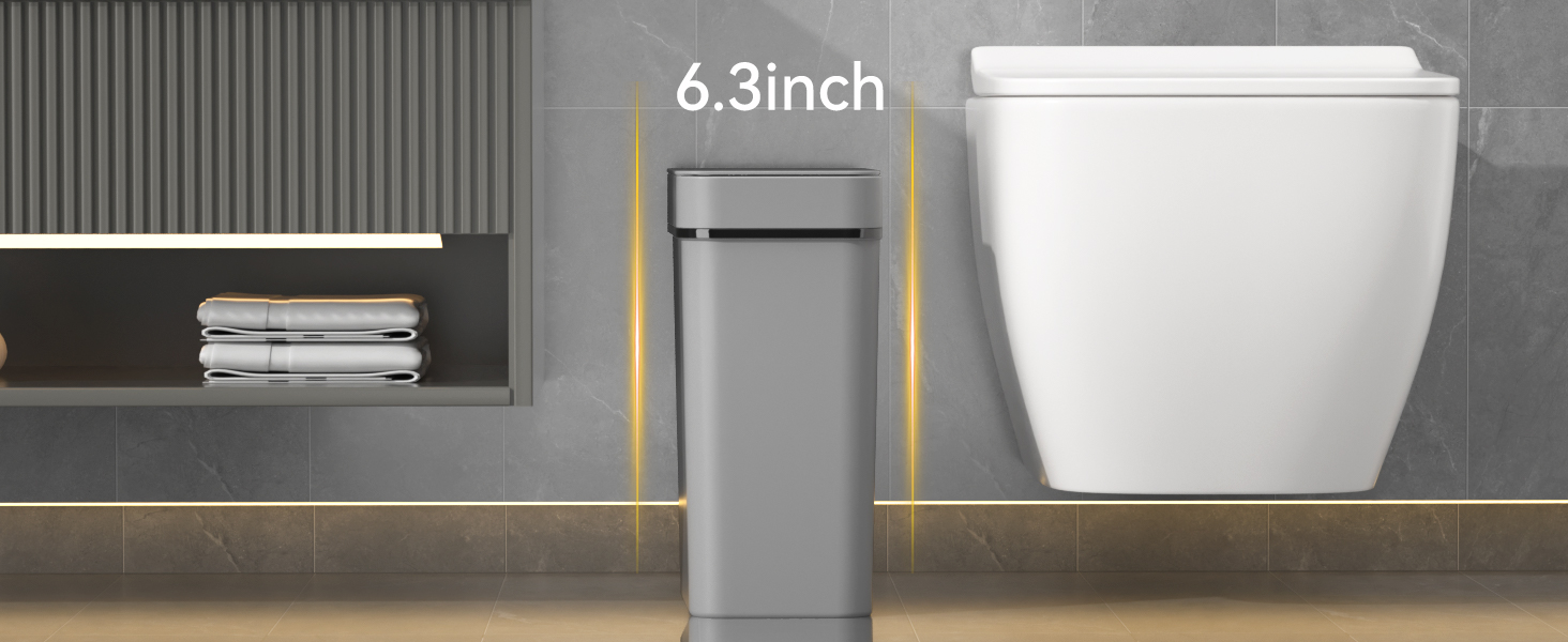 narrow trash can