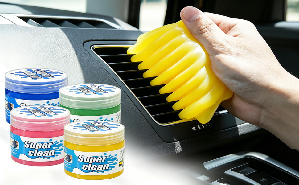 4-Pack Car Cleaning Gel, 5.6 oz Each, Universal Auto Cleaning Putty Slime