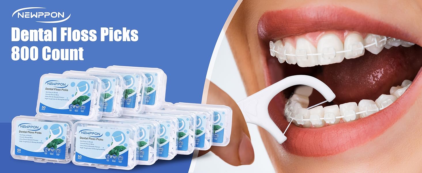 Newppon 800 Pack Dental Floss Picks