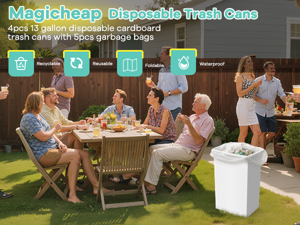disposable trash cans for parties