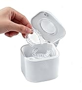 Retainer Cleaner Machine, Portable Dental Sterilizer Case Cleaning Pod for Aligners, Dentures, Mo...