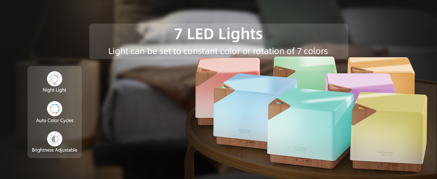 desk oil diffuser with night light