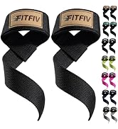 FITFIV Lifting Wrist Straps for Weightlifting,Gym,Deadlift,workout(Made of high-quality cotton &amp; ...