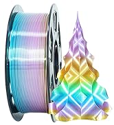 Silk Shiny Blue Purple Fast Color Changed Multi-Colored Rainbow PLA Filament, 1.75mm 1KG 