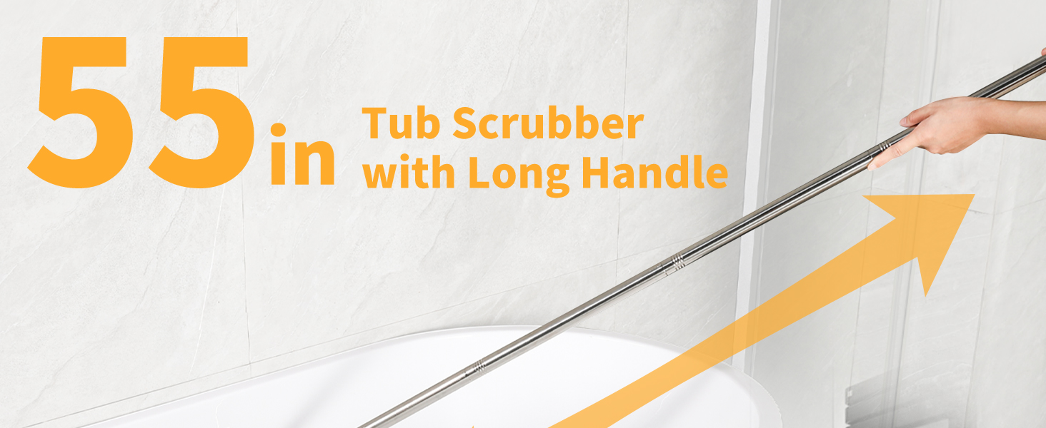 tub scrubber with long handle 