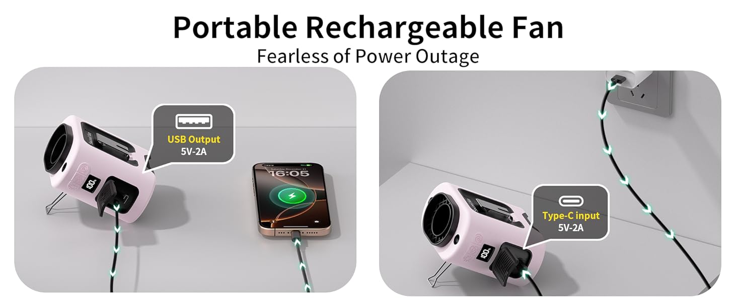 portable rechargeable fan