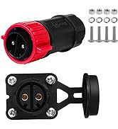 GaiRen 2 Pin 50Amp Trolling Motor Plug Receptacle Set, 12/24/36/48 Volt Marine Boat Power Waterpr...