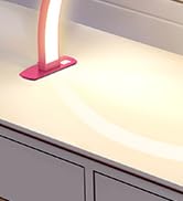 Yokilly Half Moon Light for Nail Desk: 29" Foldable Half Moon Desk Lamp with Phone Holder for Beg...