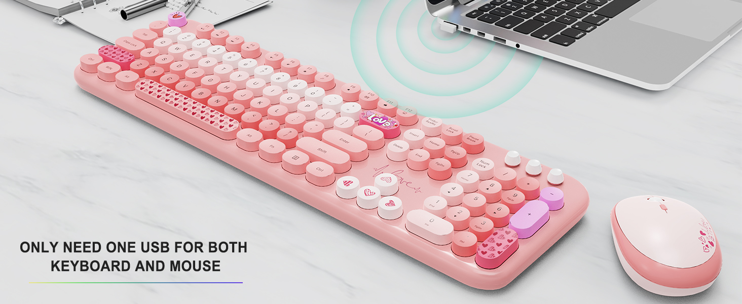 Wireless Keyboard and Mouse Set