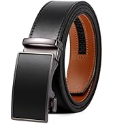 VATAN Men's Belt Leather Ratchet Belt for Men Dress Casual Every Day with Adjustable Buckle, Trim...