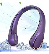 ASNUG Portable Neck Fan, Neck Fans for Men, 4000 mAh Rechargeable Personal Fan,360° Hands Free Bl...