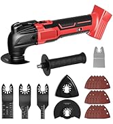 Cordless Oscillating Tool for Milwaukee 18V Battery, Oscillating Multi Tool Kit with Auxiliary Ha...