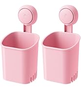 LEVERLOC Powerful Suction Toothbrush Holder 2 Pack, Removable Drill-Free Wall Shower Holder for T...