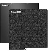 RugooSpink PEI Build Plate for Kobra S1 264x276MM Plate Double Sided Textured+Smooth PEI Plate Re...