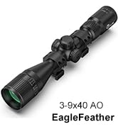 CVLIFE EagleFeather 3-9x40 AO Rifle Scope for Hunting - Red and Green Illuminated Mil-Dot Reticle...