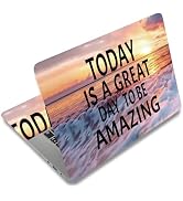 SUPERDANT Laptop Skin Sticker Sunrise on the Beach Laptop Decals Personalized Universal Notebook ...